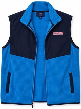 Vineyard Vines Blue Mountain Sweater Fleece Full Zip Vest Girls Large